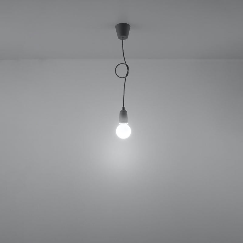 DIEGO 1 hanglamp lichtgrijs