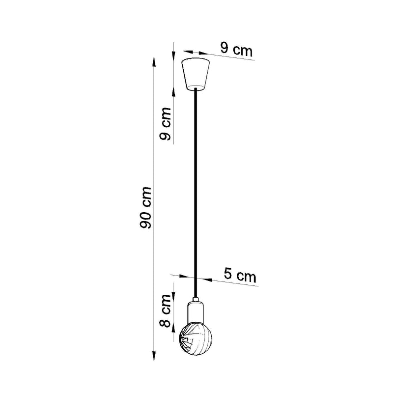 DIEGO 1 hanglamp lichtgroen