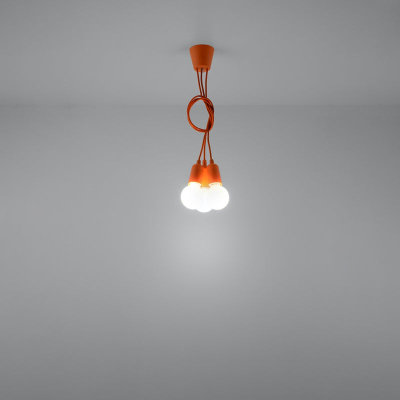 DIEGO 3 hanging light orange