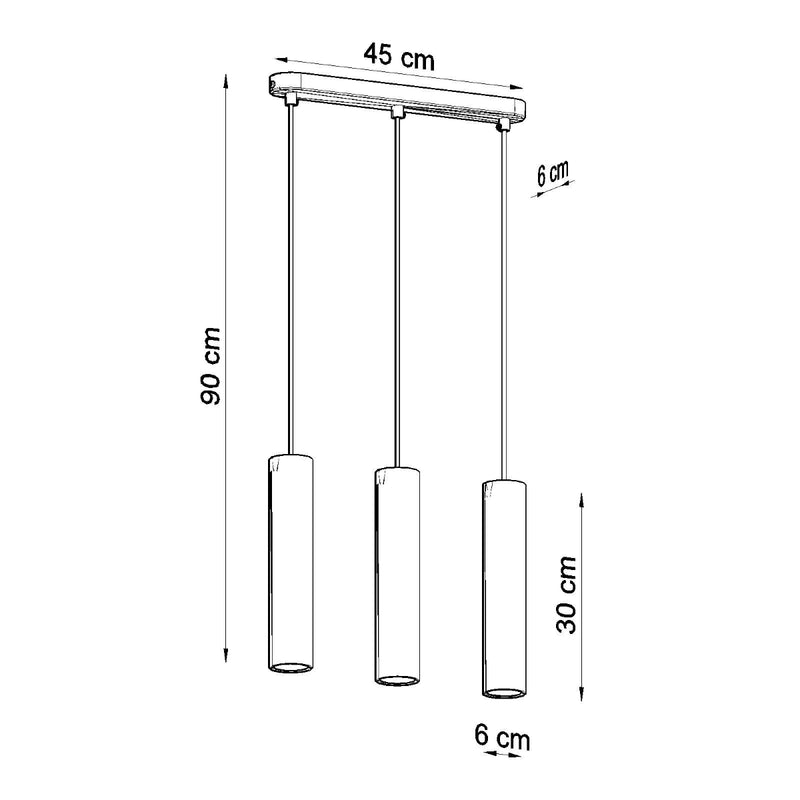 LINO 3 houten hanglamp