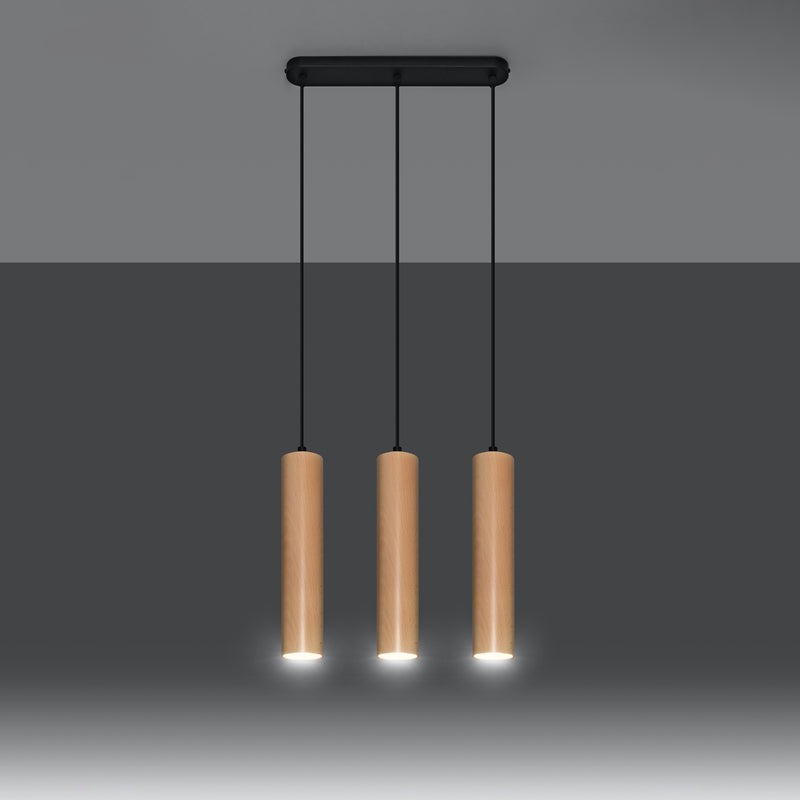 LINO 3 wooden hanging light