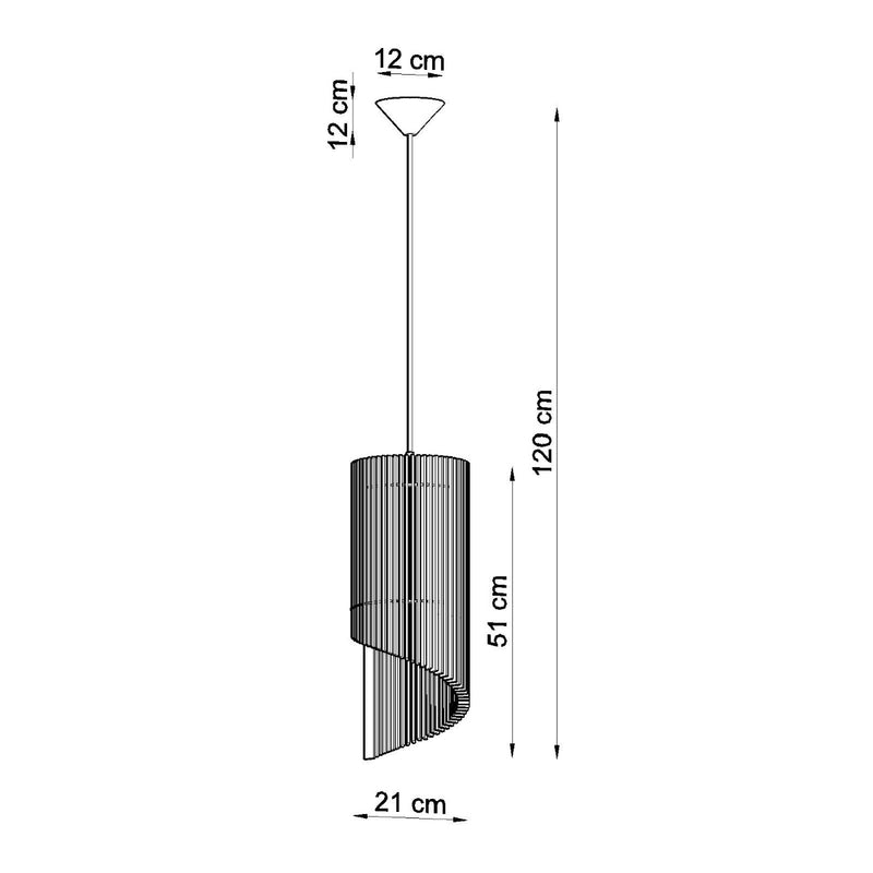 Houten hanglamp ALEXIA