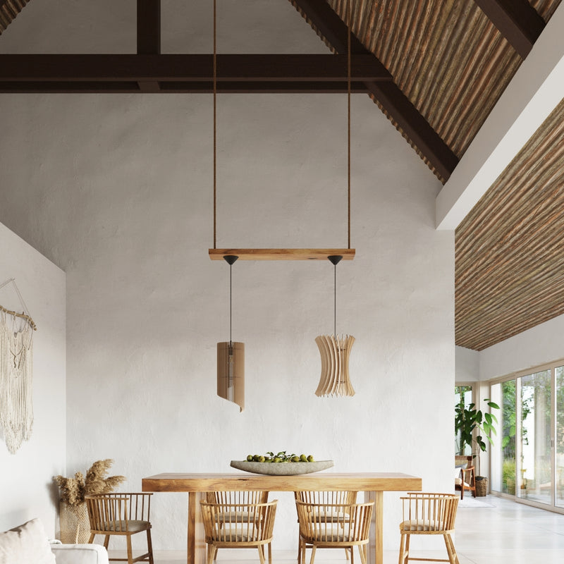 ORIANA wood hanging light