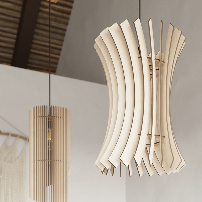 ORIANA wood hanging light