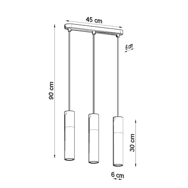 BORGIO 3L hanglamp wit