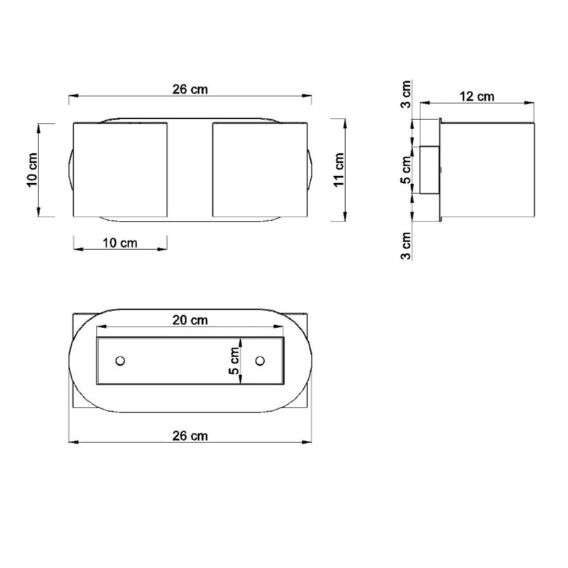 Wandlamp ORBIS 2 grijs