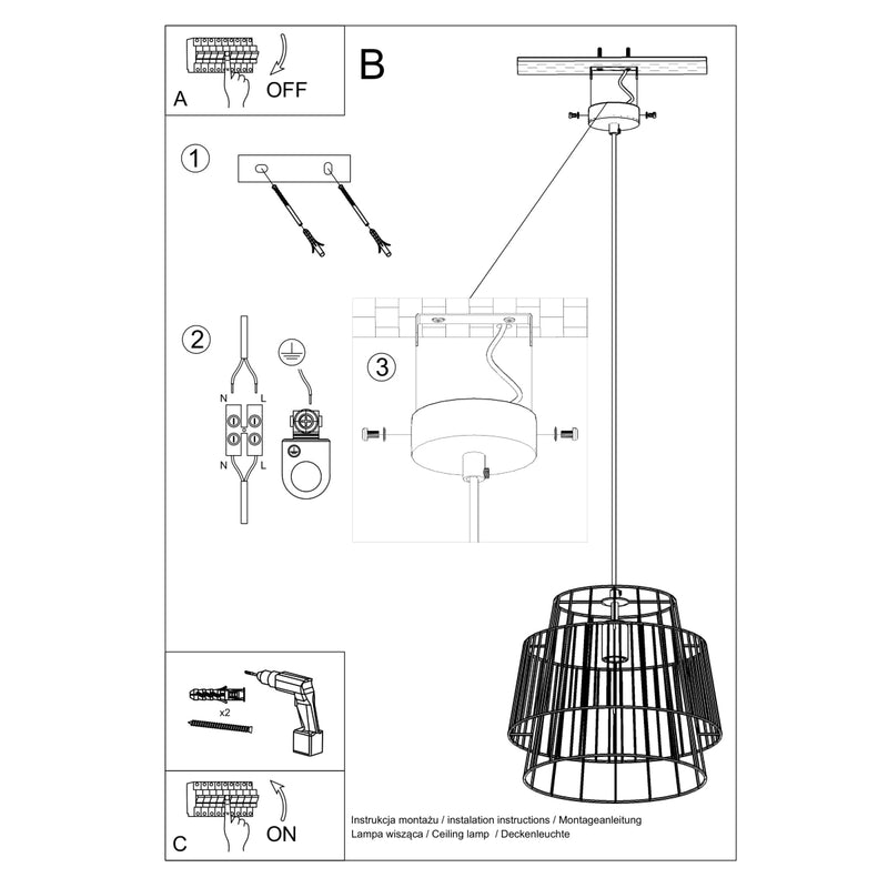 GATE hanging light white