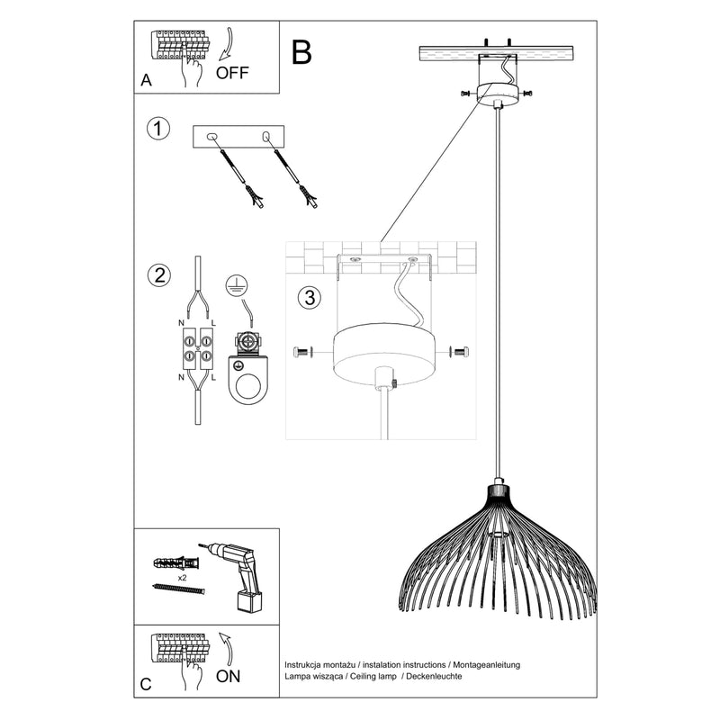 UMB hanging light white