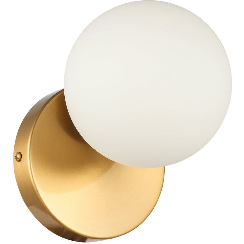 Maria wandlamp wit goud