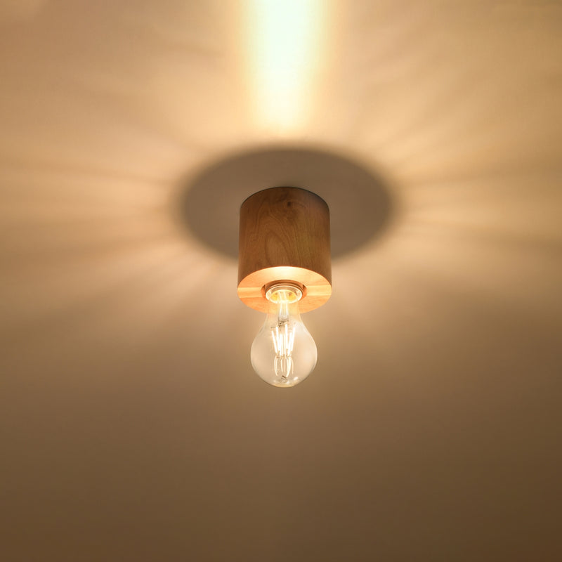 Ceiling light SALGADO natural wood