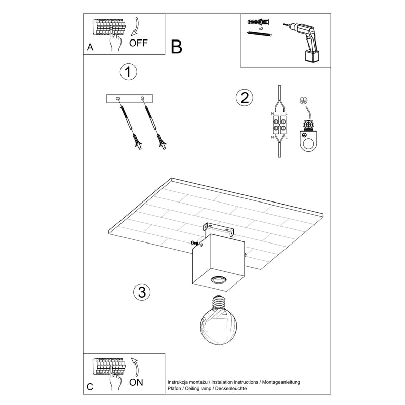 ARIZ ceiling light natural wood