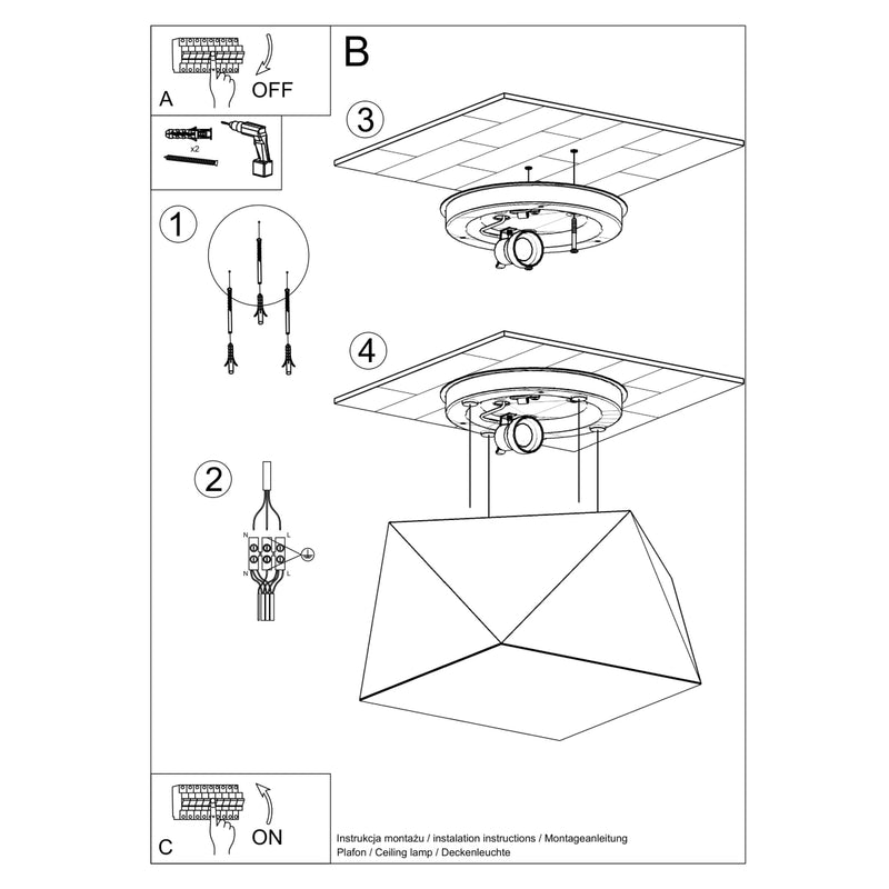 Ceiling light HEXA 25 white