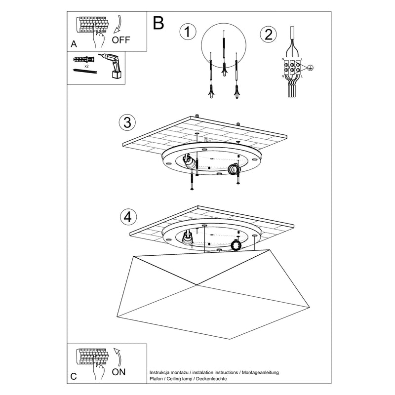 Ceiling light HEXA 35 white