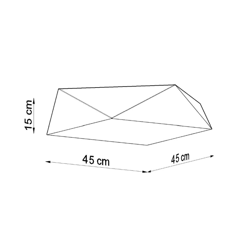 Deckenleuchte HEXA 45 schwarz