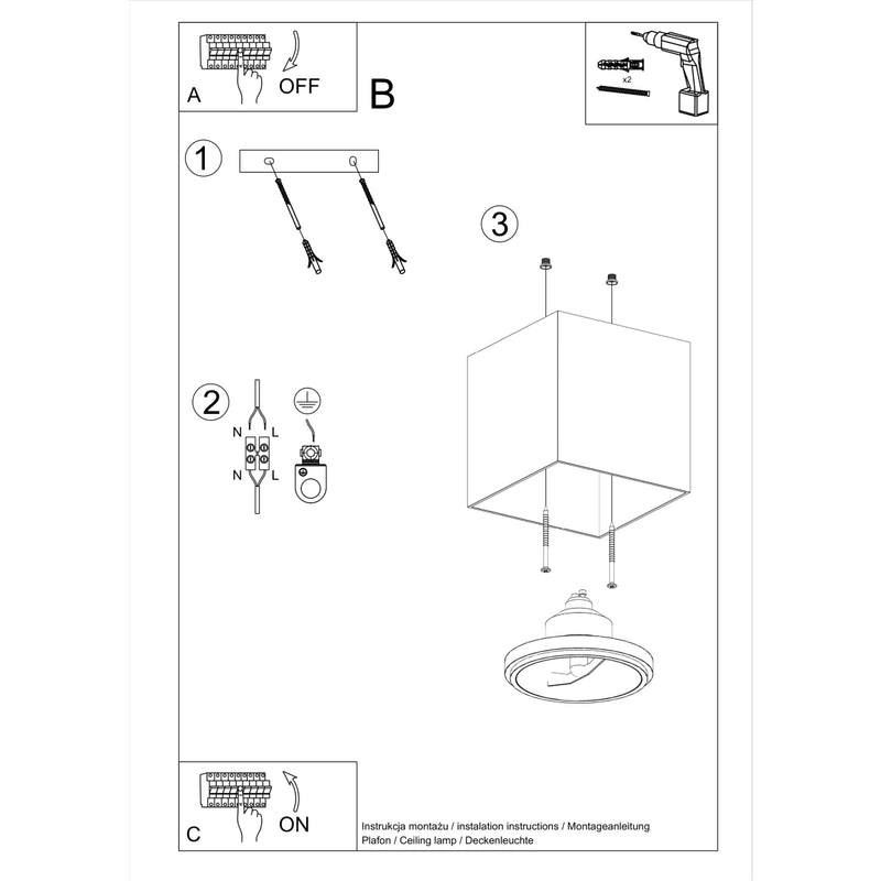 BLAKE ceiling light white