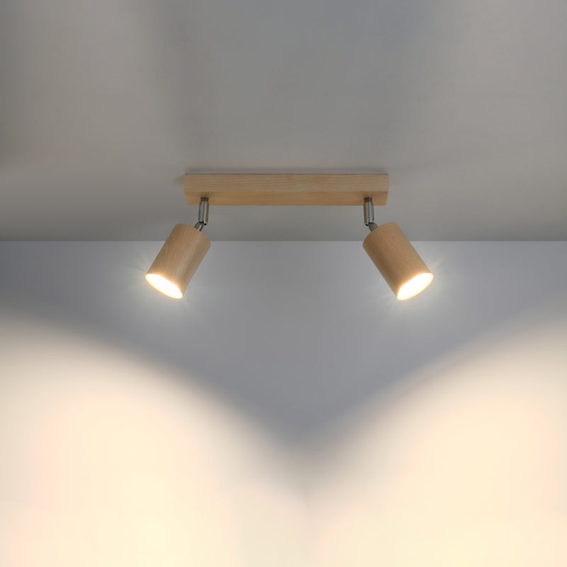 Ceiling light BERG 2 natural wood