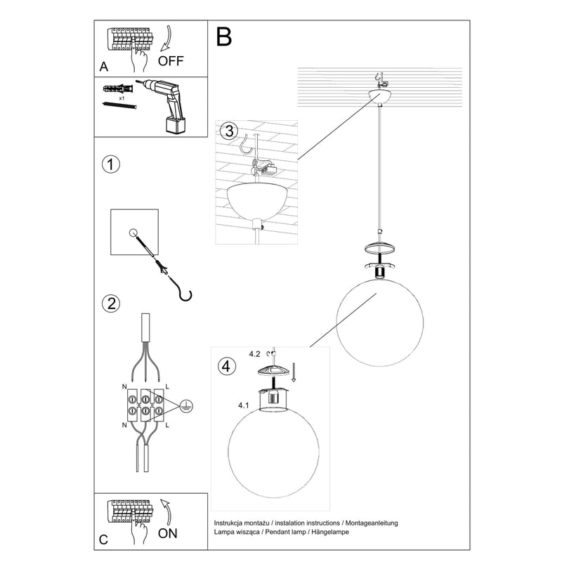 Hanglamp UGO 20 goud