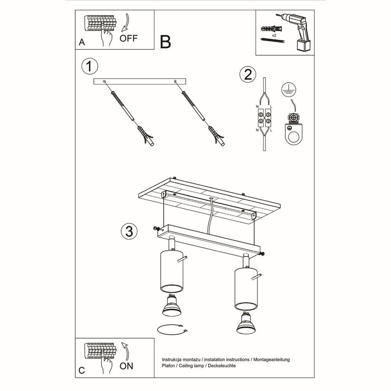 Plafondlamp RING 2 chroom