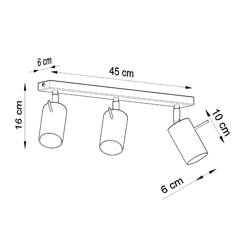 Ceiling light RING 3 chrome