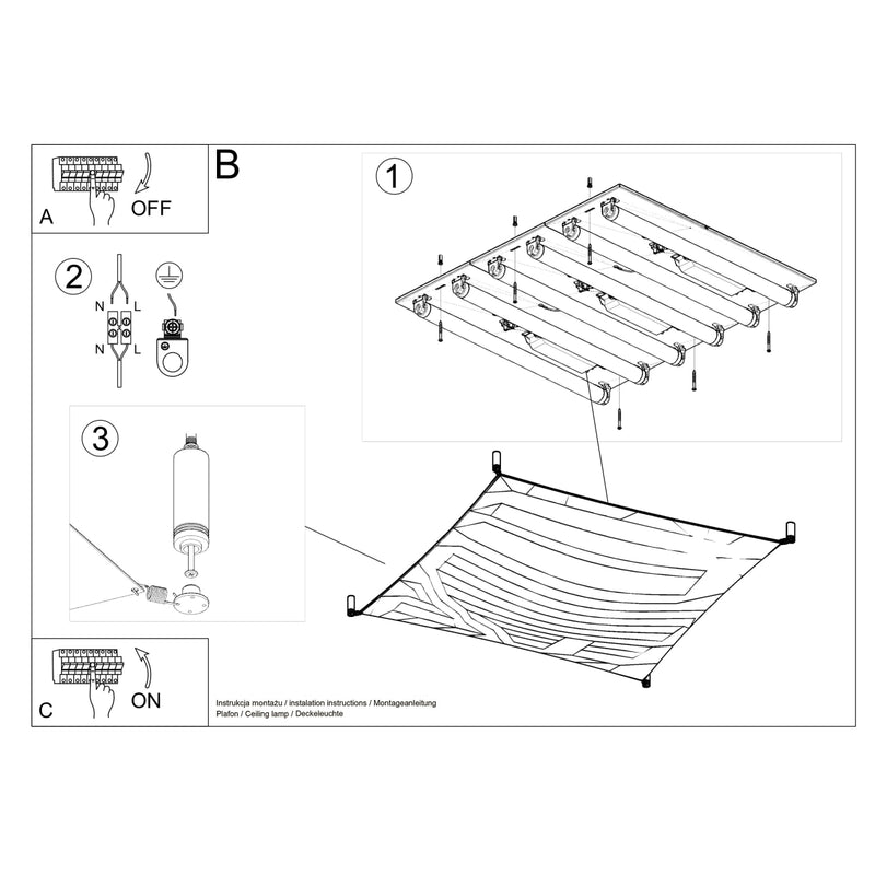 Ceiling light LUNA 4 white