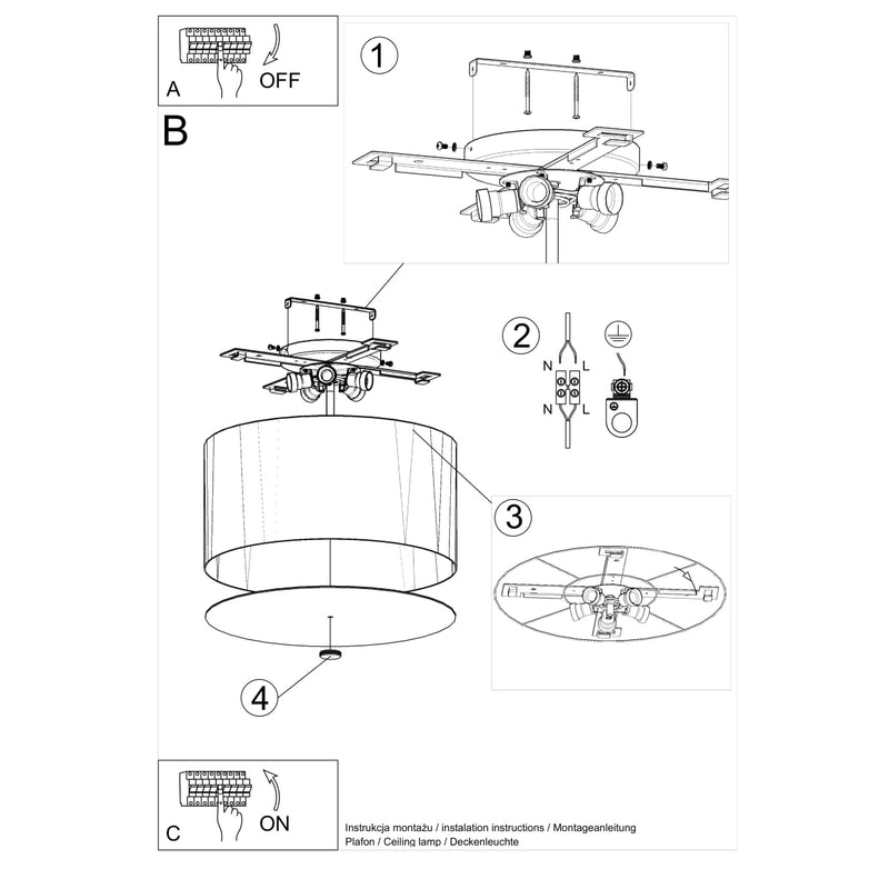 Chandelier OTTO 50 white