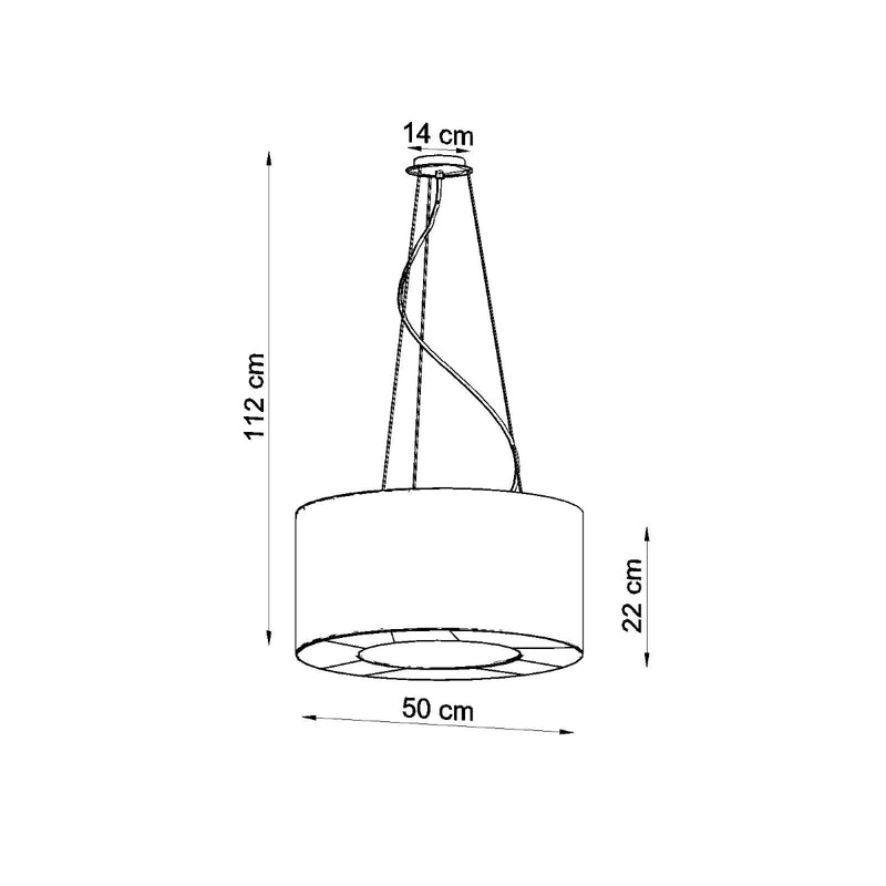 Kronleuchter SATURNO 50 weiß