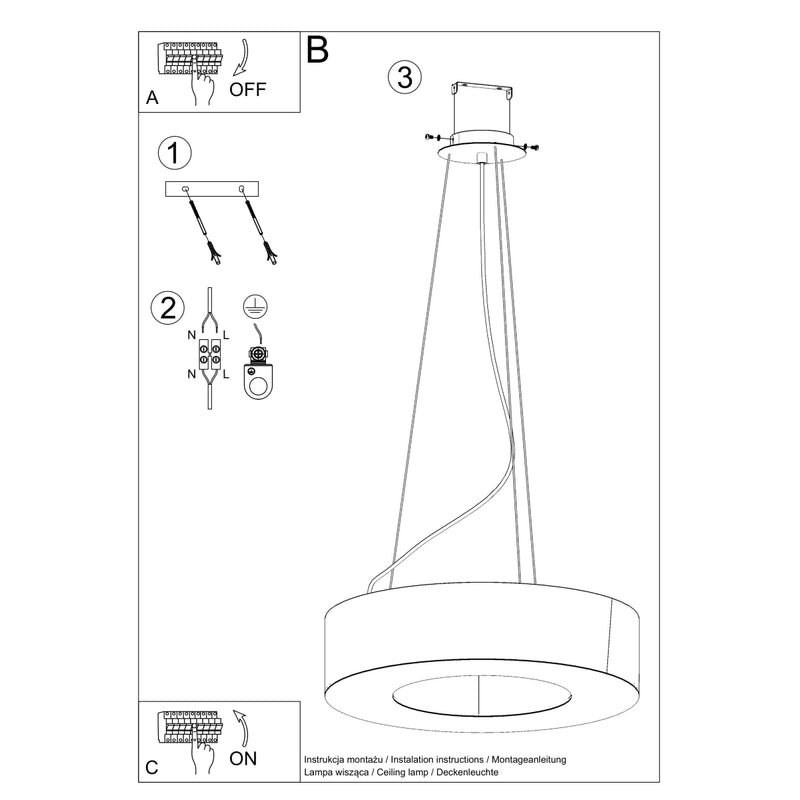 Chandelier SATURNO 50 white