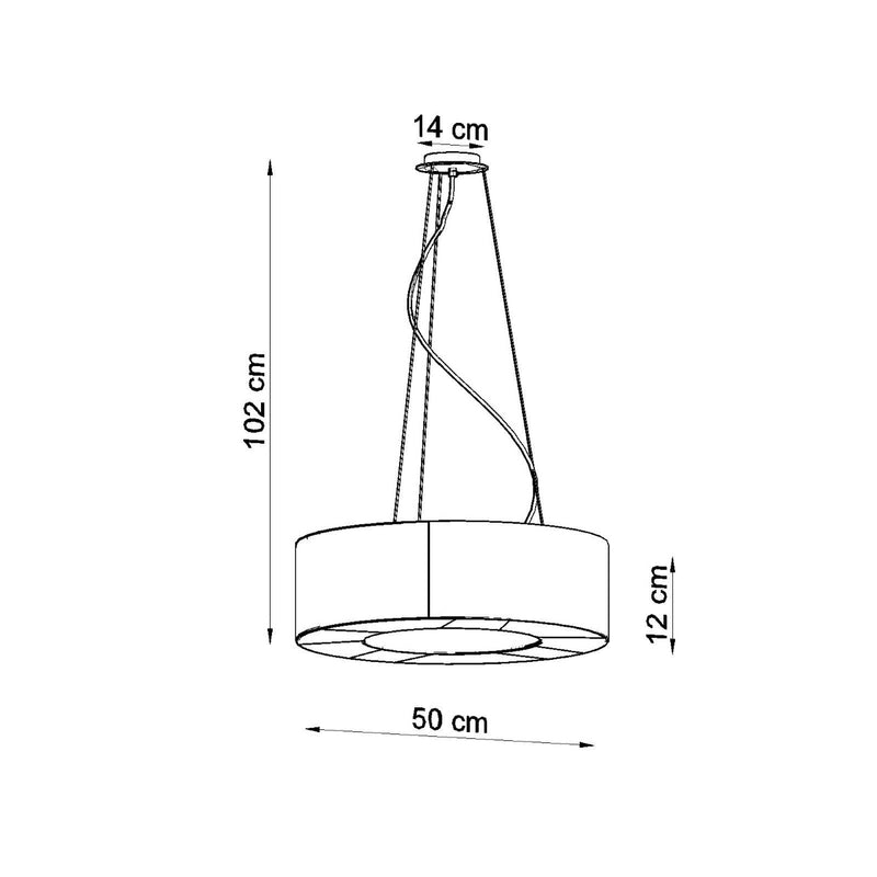 Kronleuchter SATURNO SLIM 50 weiß