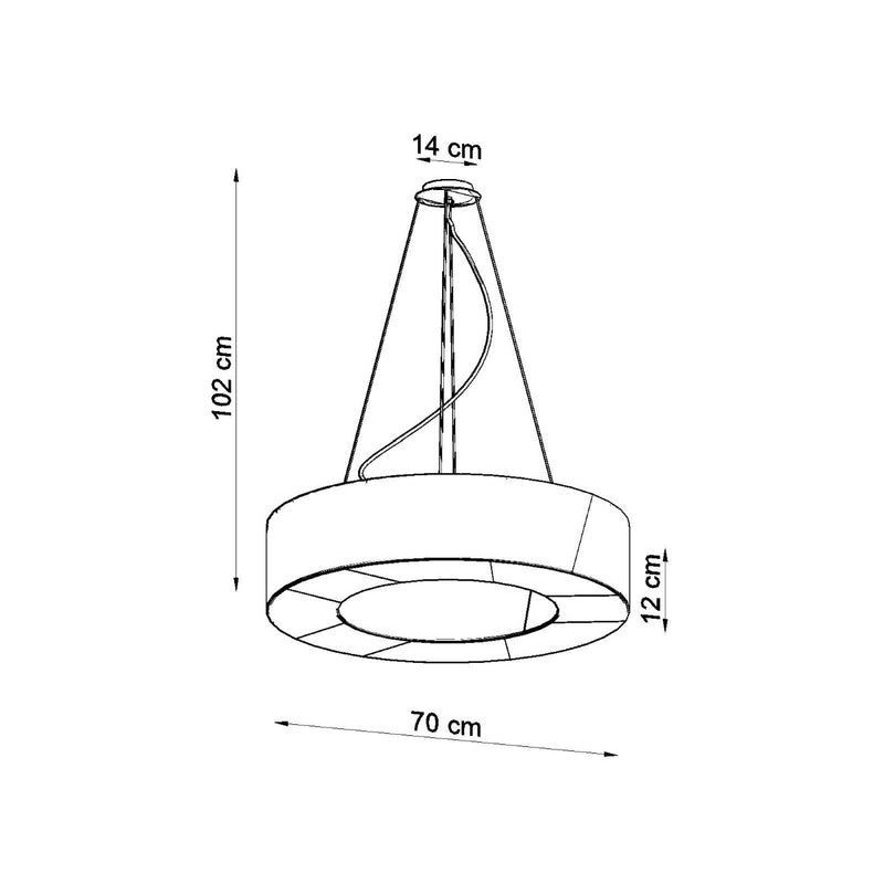 Kronleuchter SATURNO SLIM 70 weiß