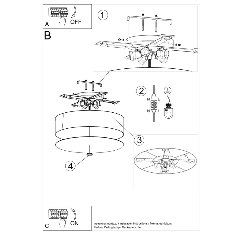 Ceiling light SKALA 50 white