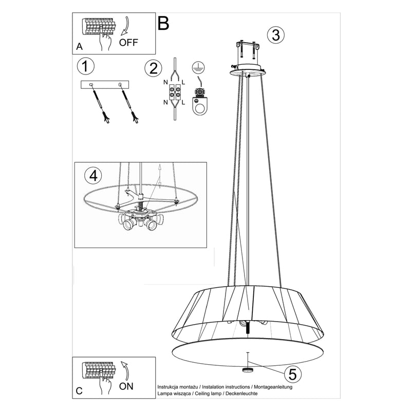 Chandelier VEGA 60 black