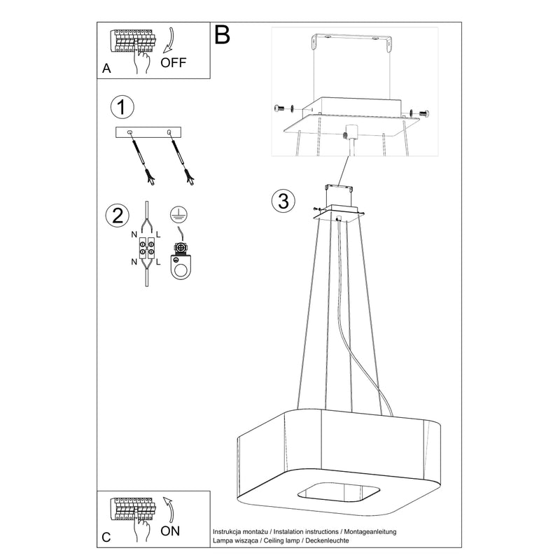 Chandelier URANO 60 white