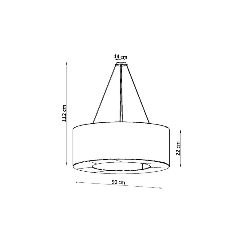 Chandelier SATURNO 90 white