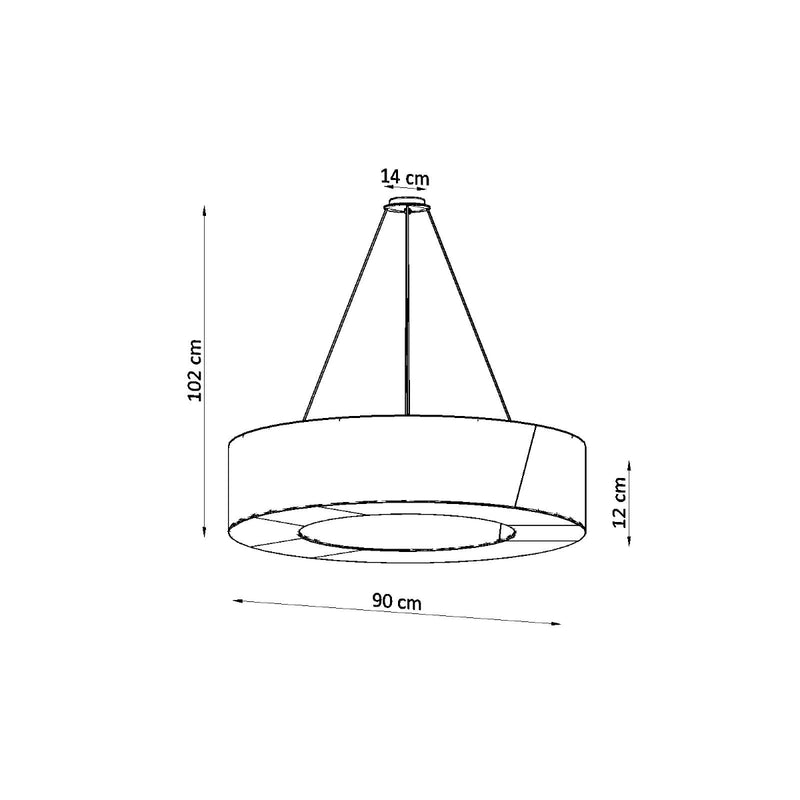 Kronleuchter SATURNO SLIM 90 weiß