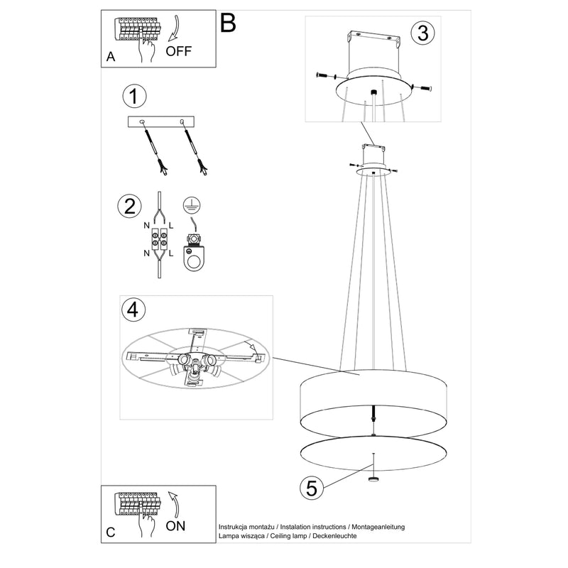 Chandelier SKALA 60 white