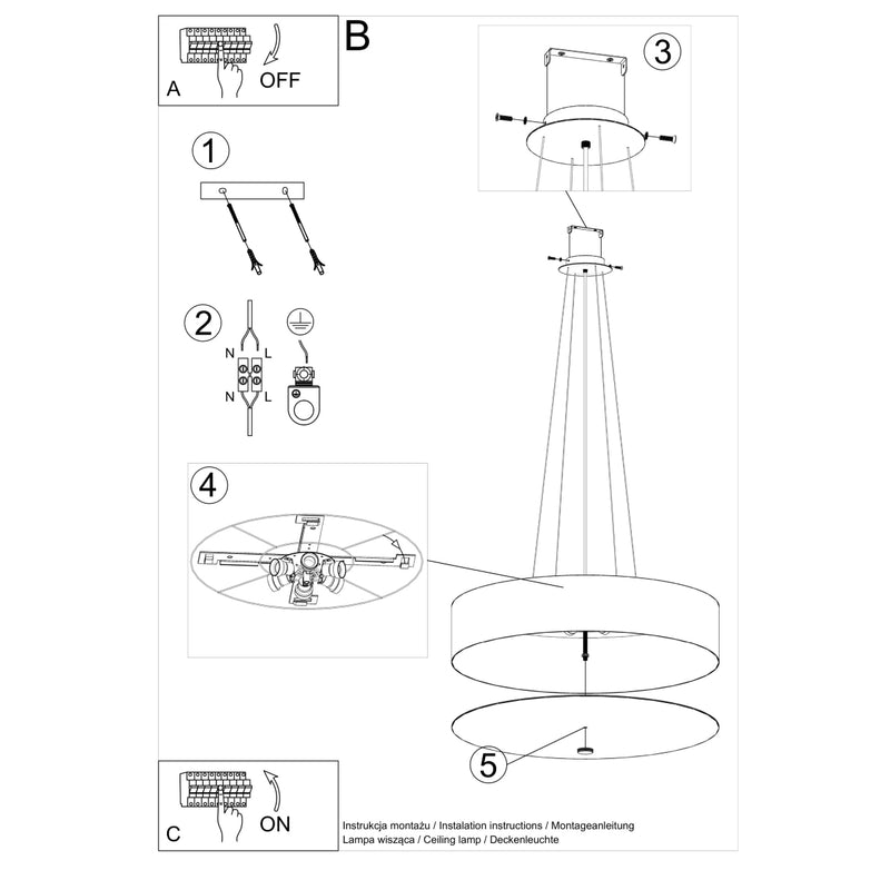 Chandelier SKALA 70 white