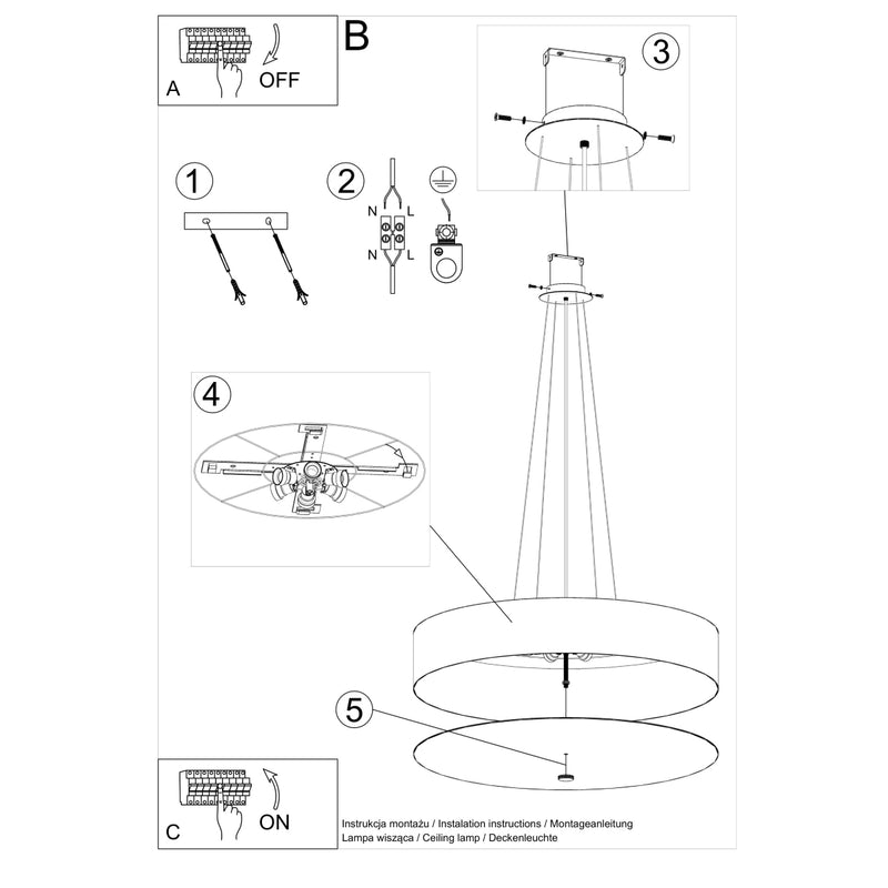 Chandelier SKALA 80 white