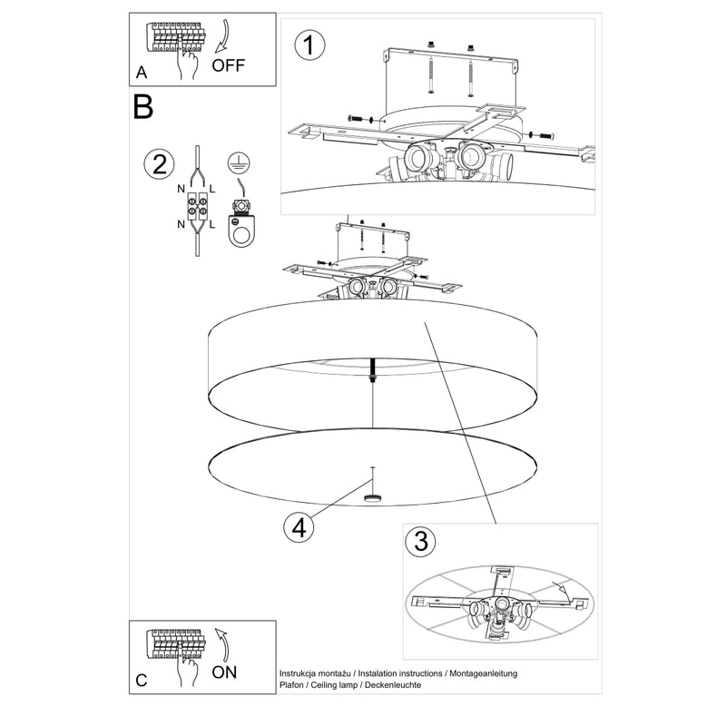 Ceiling light SKALA 80 white