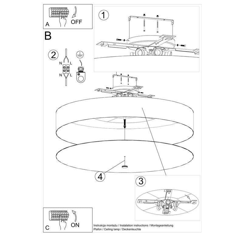 Ceiling light SKALA 100 white