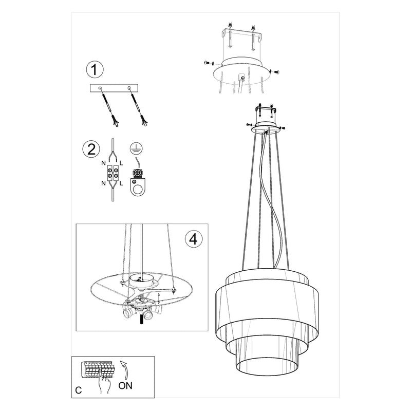 Chandelier REFLEXION 50 white