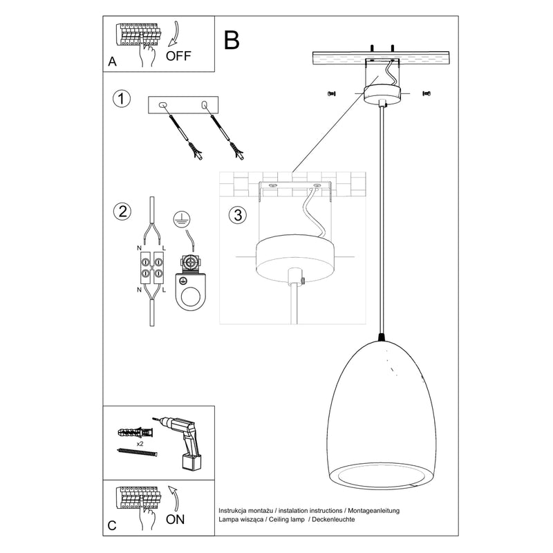 Keramische hanglamp BUKANO