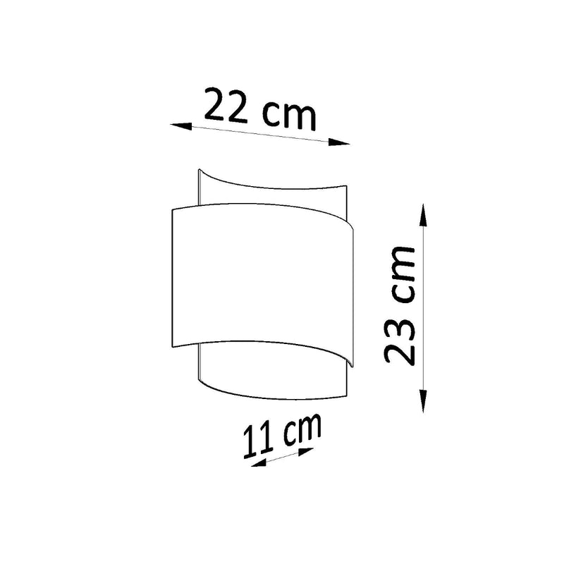 Wandlamp IMPACT zwart