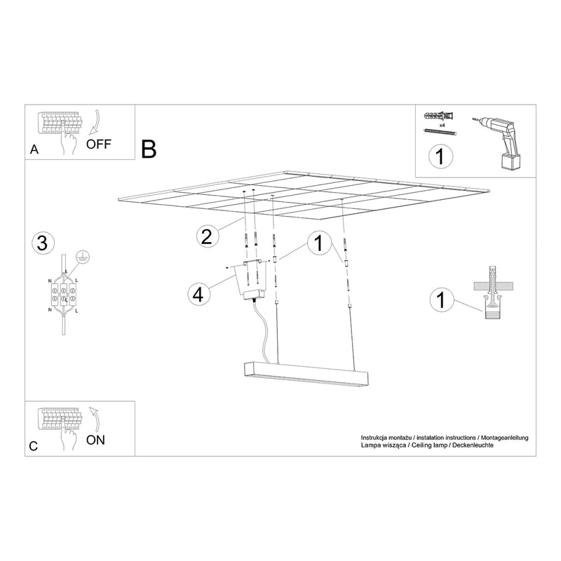 PINNE 150 hanglamp zwart