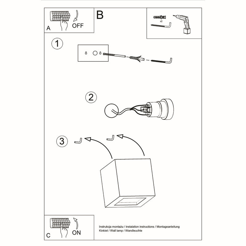 Wandlamp keramiek LEO grijs