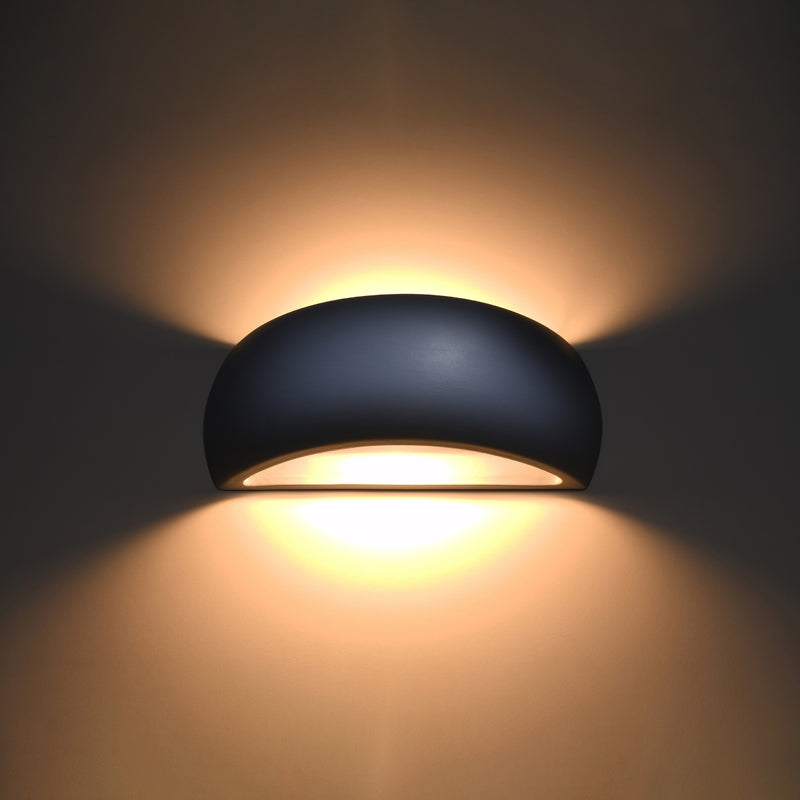 Wandlamp keramiek PONTIUS grijs