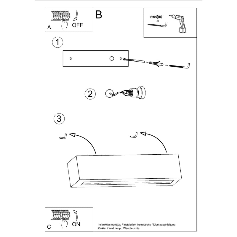 Wandlamp keramiek VEGA zwart