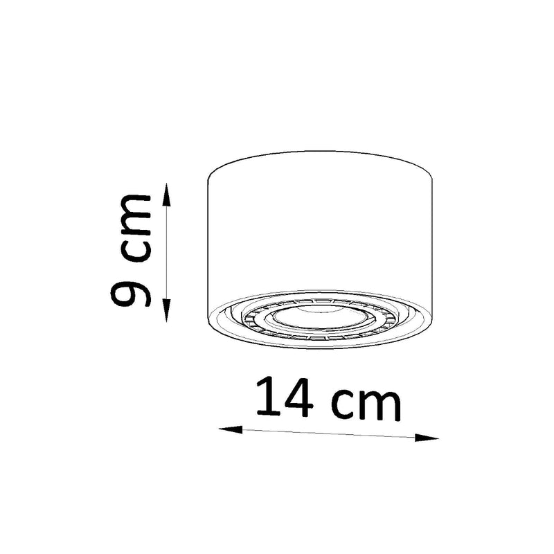 Plafondlamp BASIC 1 beton