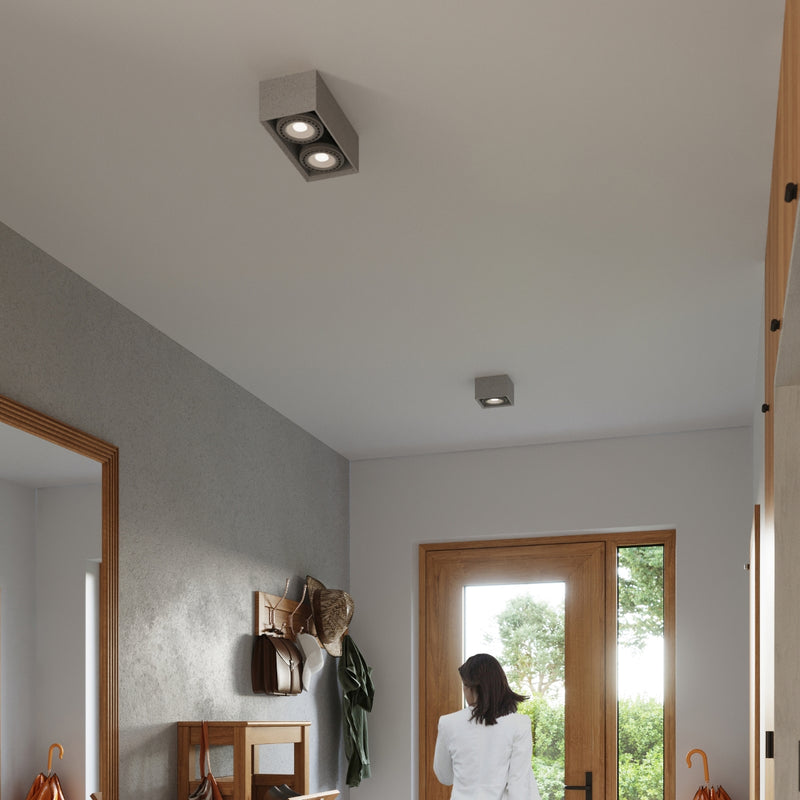 Ceiling light QUATRO 1 concrete