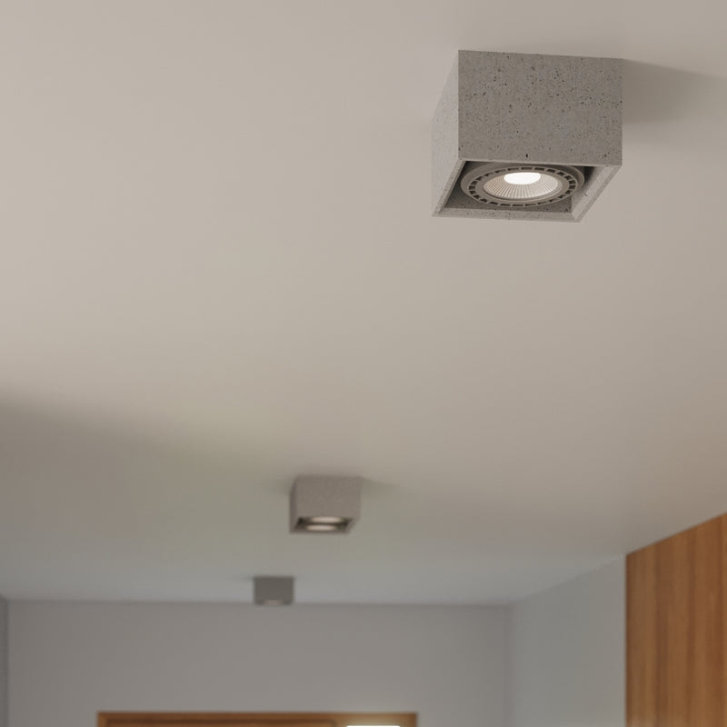 Ceiling light QUATRO 1 concrete