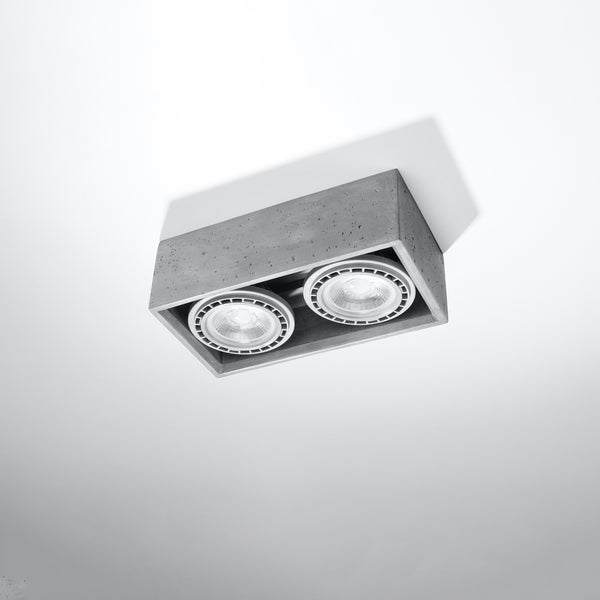 Ceiling light QUATRO 2 concrete